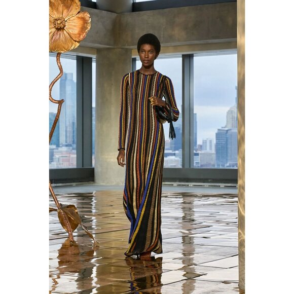 Ulla Johnson Albie Knit Long Sleeve Dress in Zoisite Small New Womens Maxi Gown - Picture 15 of 17